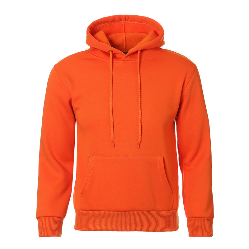 Velvet Solid Pullover Hoodie