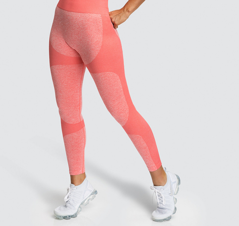 hot girl seamless knitting hips moisture wicking yoga pants