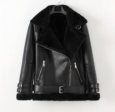 Lambskin Bomber Plus Velvet Leather Jacket