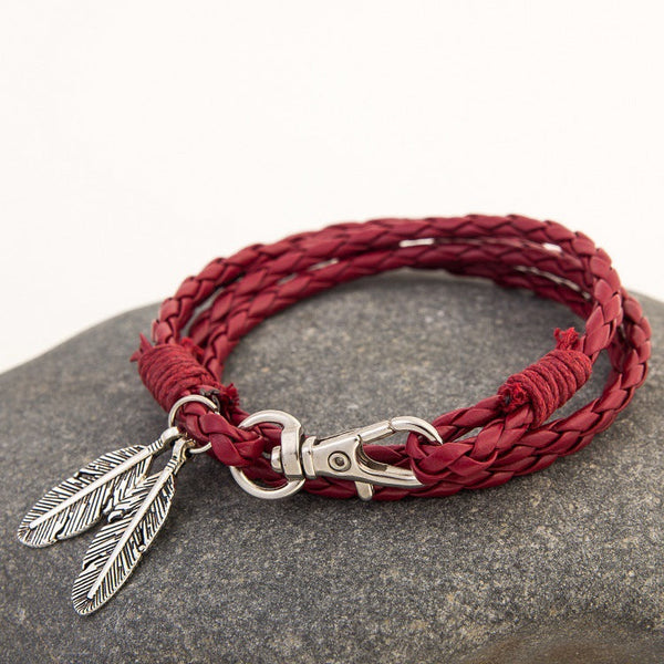 Leather Charm Friendship Bracelet