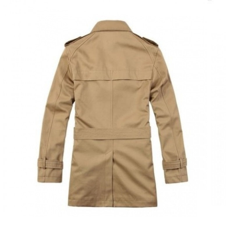 Classic Retro Men's Windbreaker Double-breasted Slim trench coat