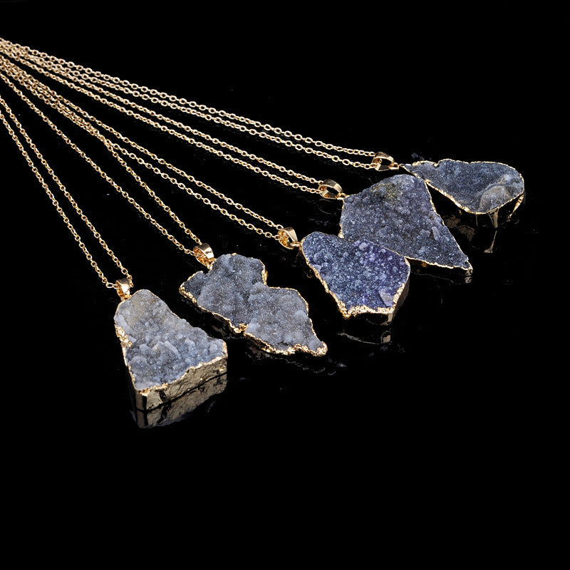 Natural Rough Stone Pendant Necklace