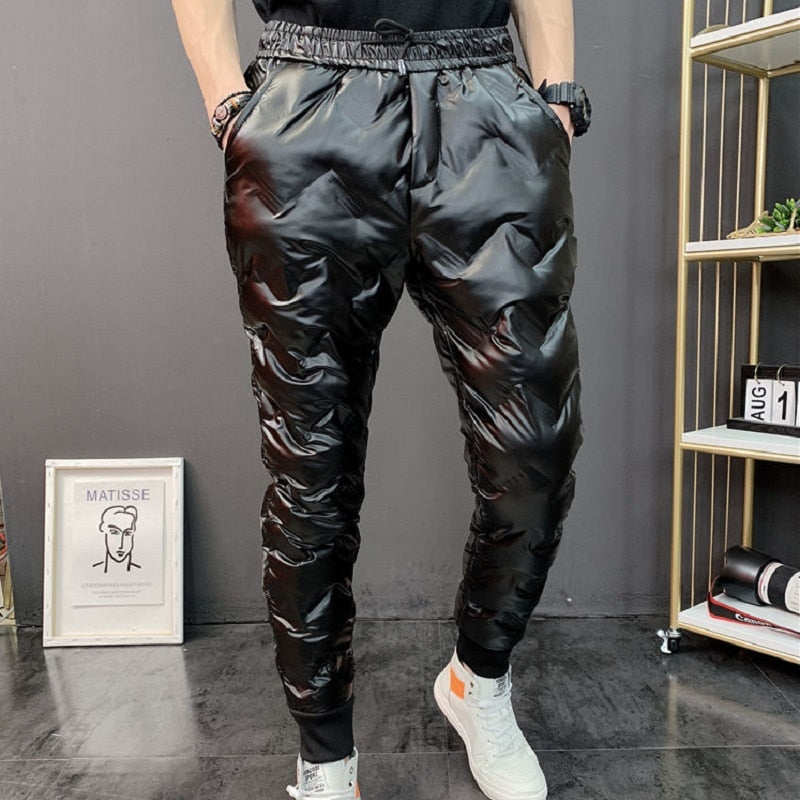Cold and windproof waterproof white duck down down pants