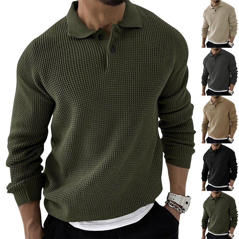Polo Neck Sweater For Men Fashionable And Slim