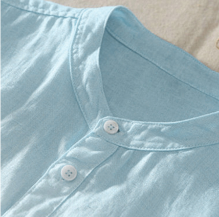 Gradient cotton linen shirt