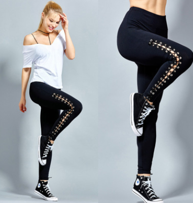 Stretchy Plus Size Ripped Sexy Leggings