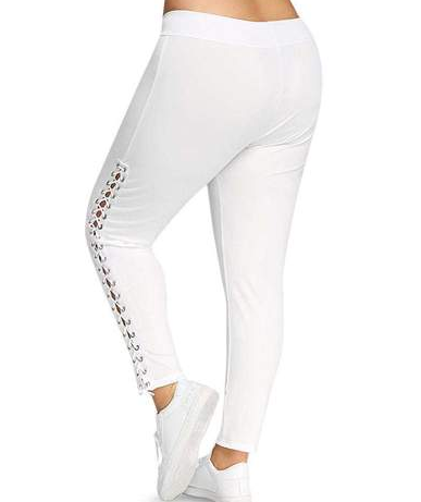 Stretchy Plus Size Ripped Sexy Leggings