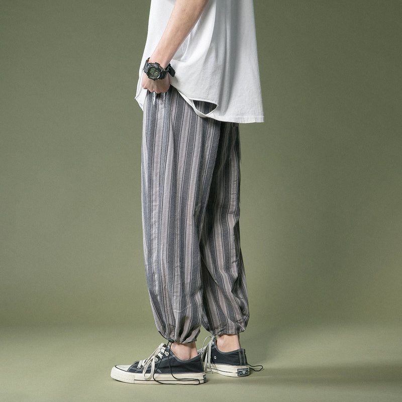 Thin High Waist Straight Lantern Harem Pants