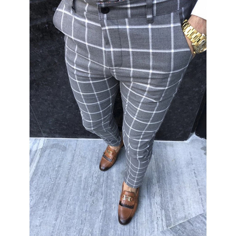 Men's Plaid business pant
