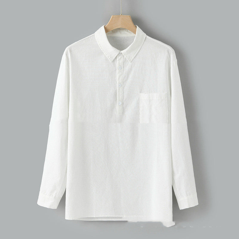 Men's Lapel Long Sleeve Shirt Men
