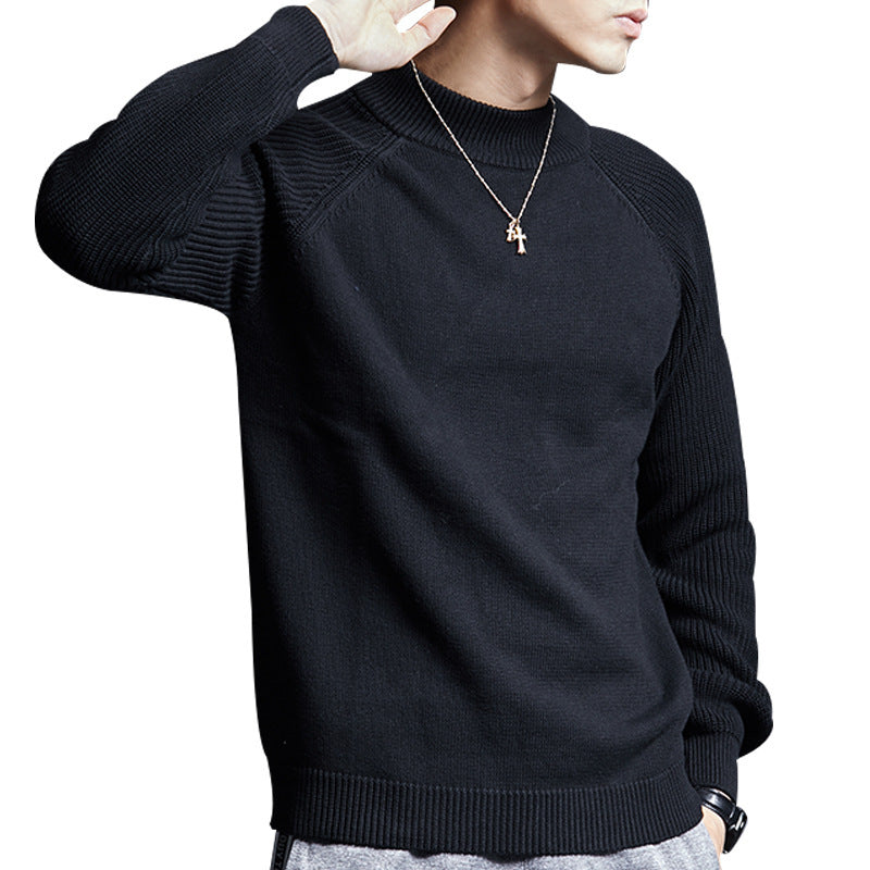 All-match Knitted Sweater Solid Color Sweater