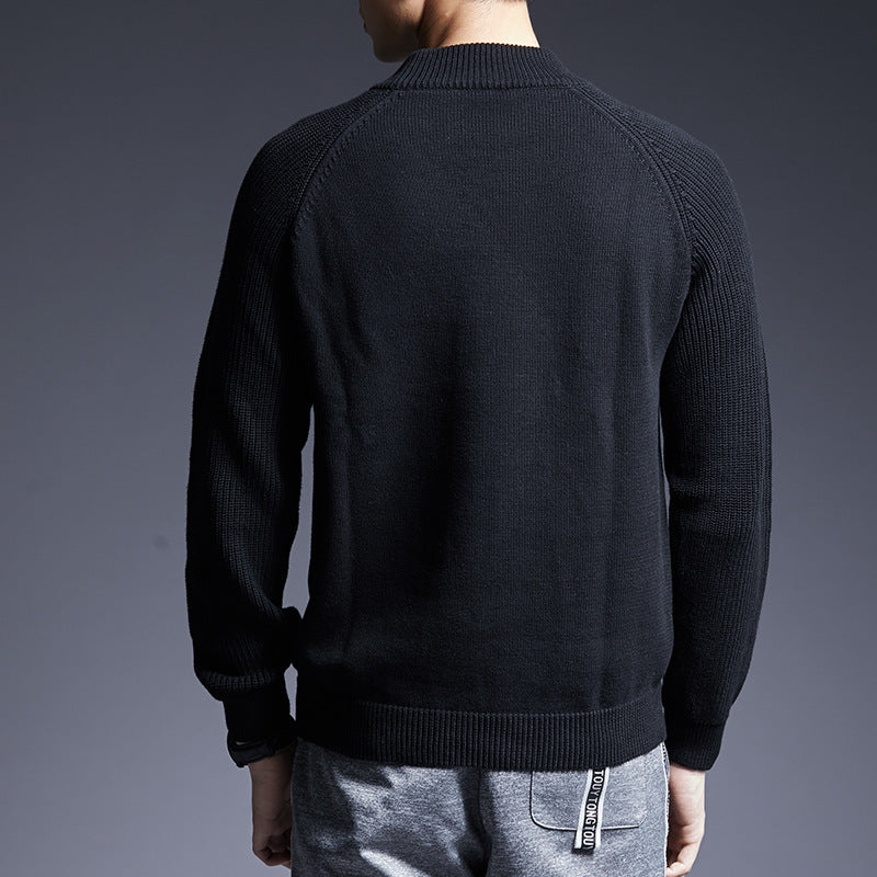 All-match Knitted Sweater Solid Color Sweater