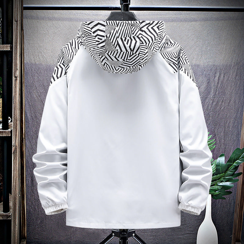 Men's Hooded Running Windbreaker Jacket