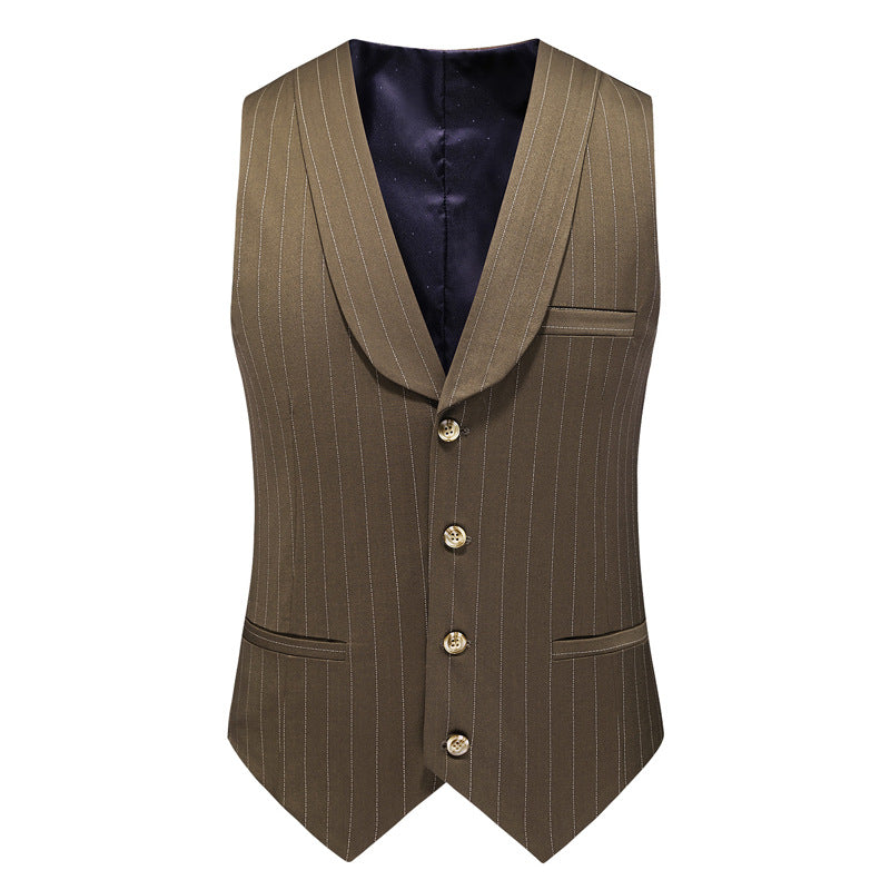 Men's Striped Cross-border Three-piece Slim Wedding suit