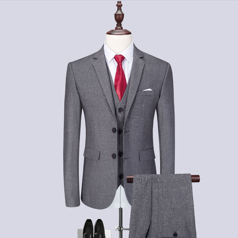 Three-Piece Slim Plus Size Men's wedding Suit