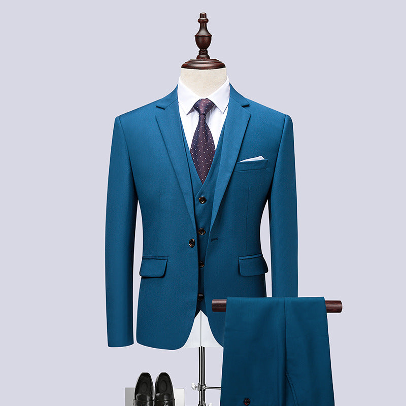 Three-Piece Slim Plus Size Men's wedding Suit