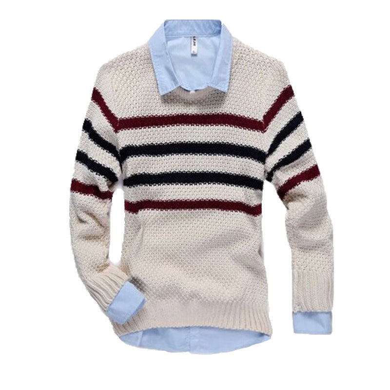Round Neck Pullover Men's Sweater