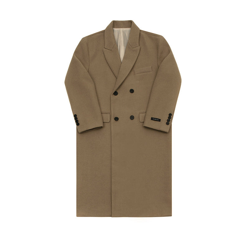 Men's British Style Winter Woolen trench Coat