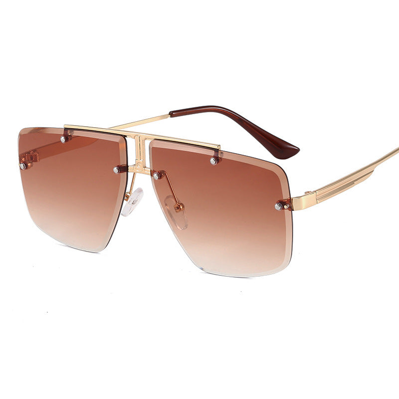 Rimless Sunglasses Fashion Casual Polarized Sunglasses