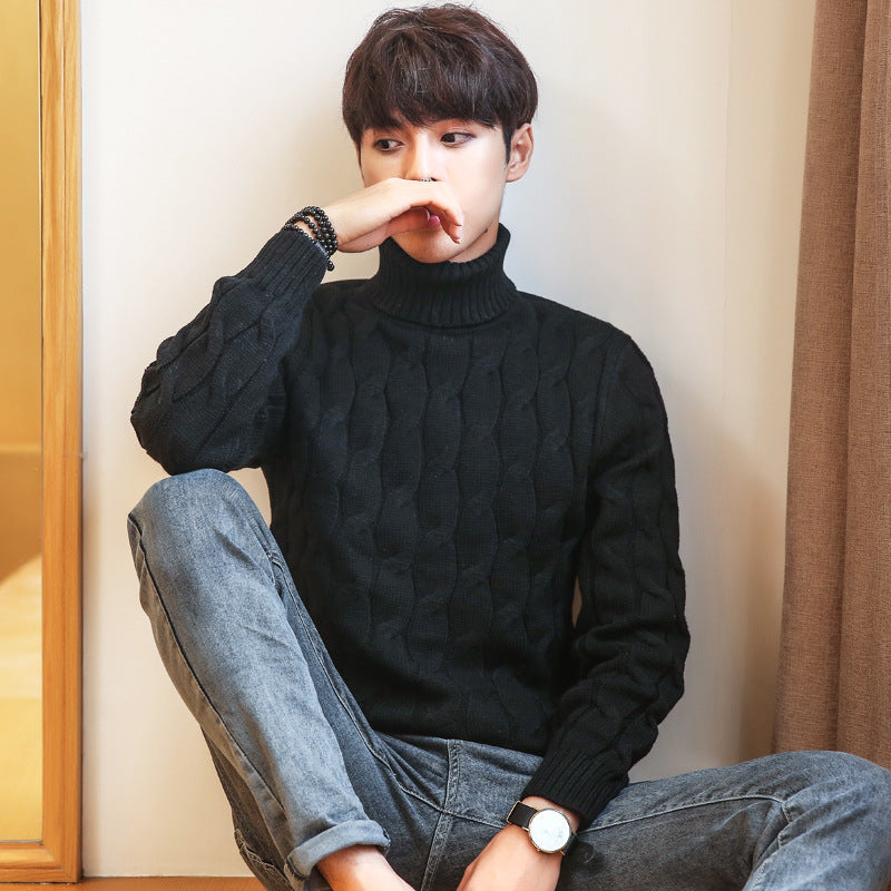 Winter Padded Pullover Turtleneck Men's Sweater