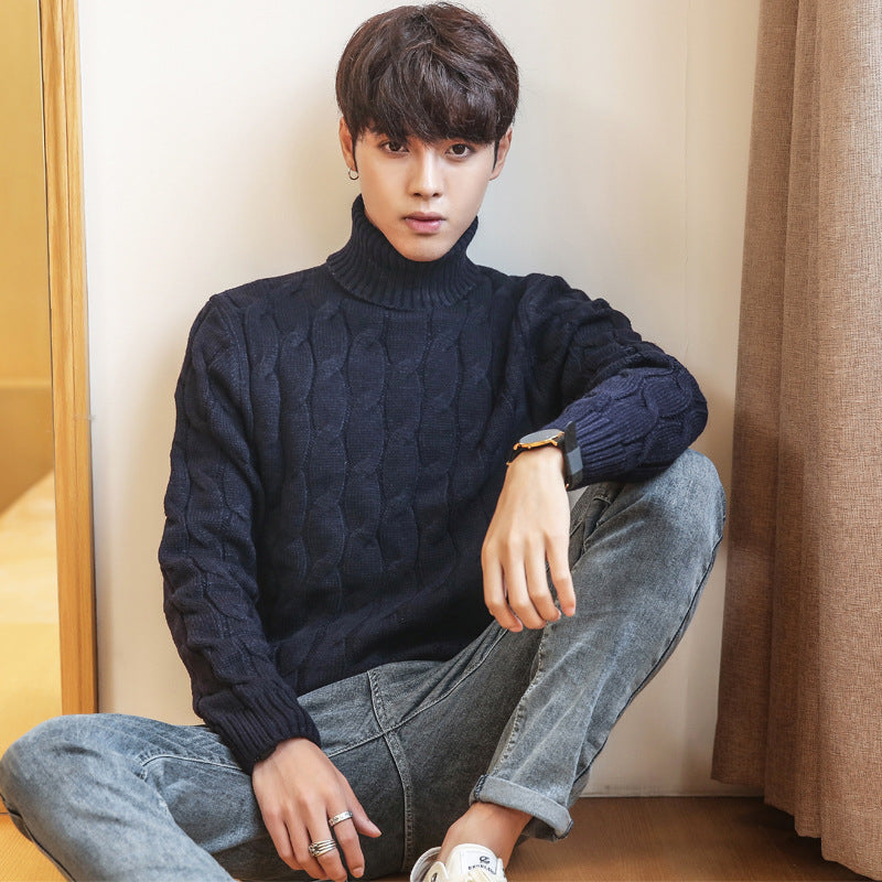 Winter Padded Pullover Turtleneck Men's Sweater