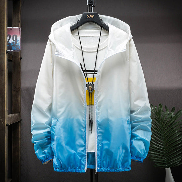 men's hooded zipper jacket
