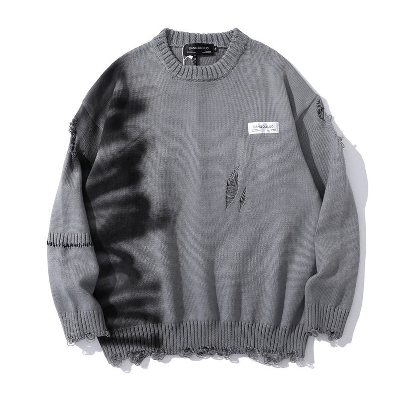 Graffiti Printed Crew Neck Sweater