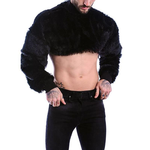 Cross-border  High-neck Furry Threaded Collar sweater