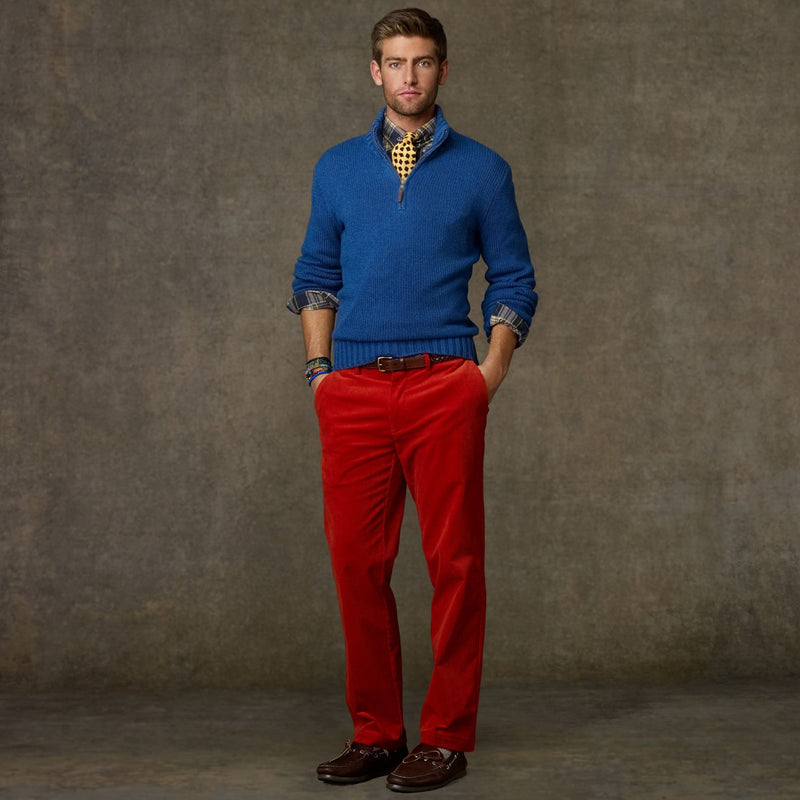 Men's stand-up collar zipper padded sweater