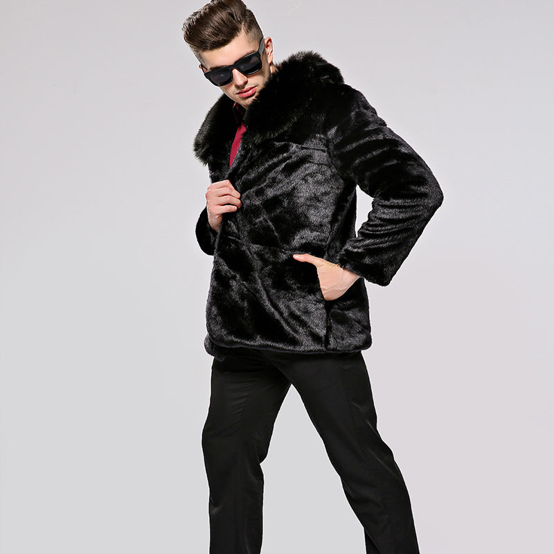 Faux Fur Winter Jacket Men