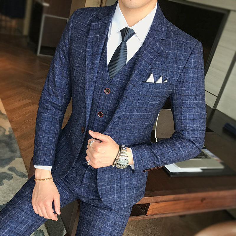 Korean slim fit suit for young guys