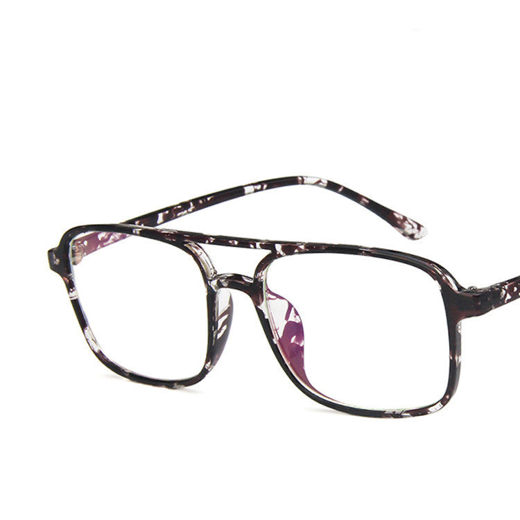 Men's square double beam glasses