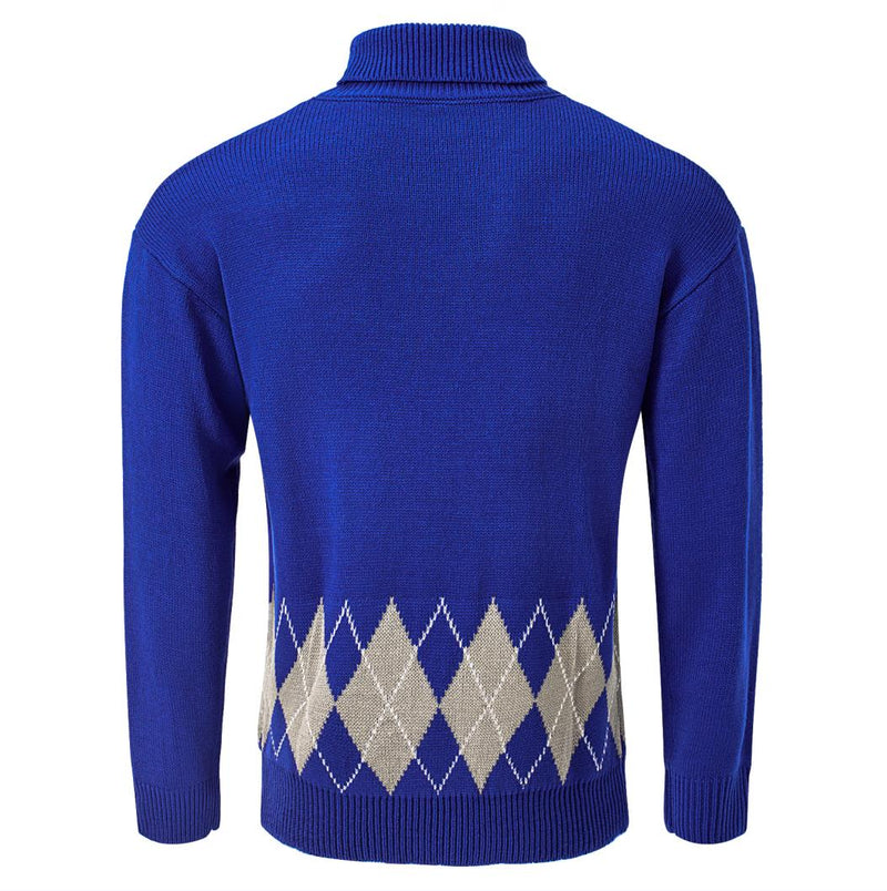 Men's Vintage Argyle Turtlenecks Sweater