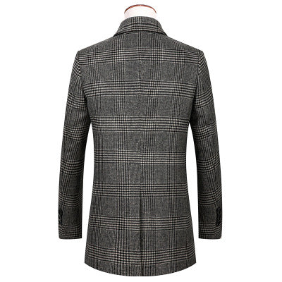 men's plaid trench coat