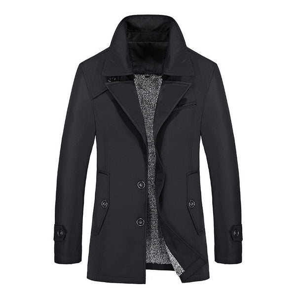 Men's Windbreaker Mid-length trench coat