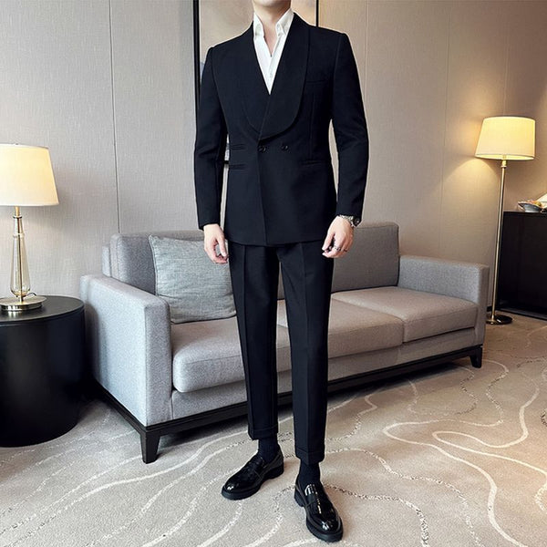 Double Breasted Men's Casual Suit