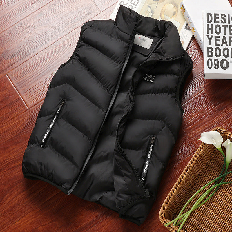 Loose large size casual men's winter vest