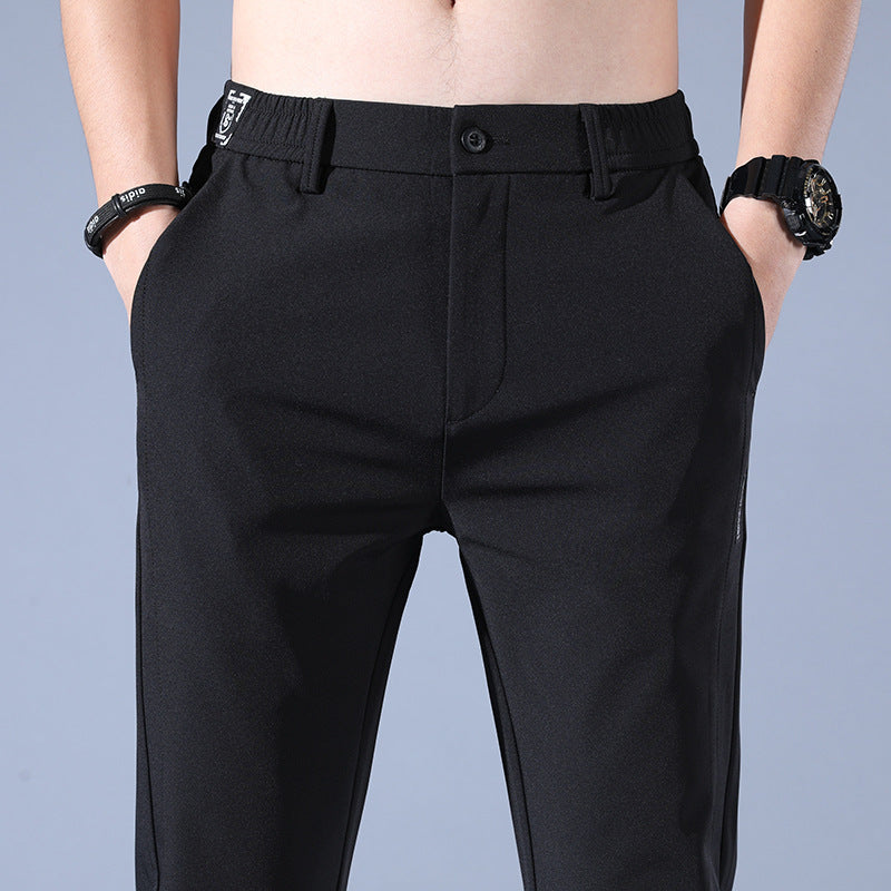 Summer Thin Ice Silk Smooth Stretch Casual Pants