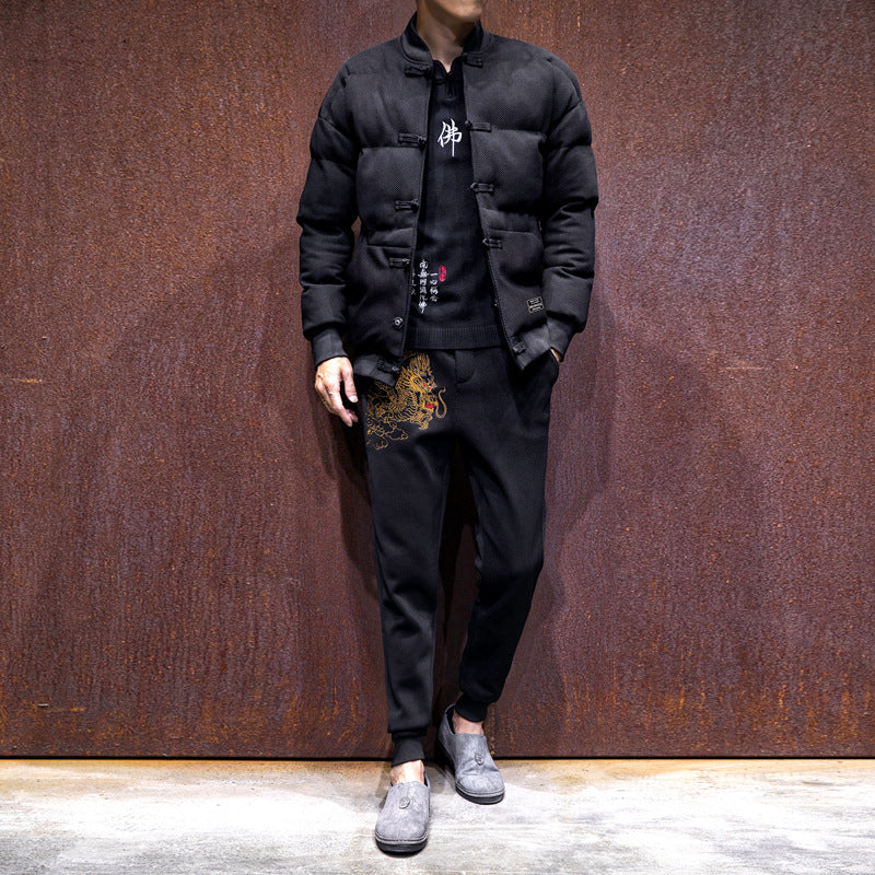 American style cotton 2 piece suit