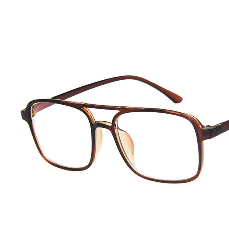 Men's square double beam glasses