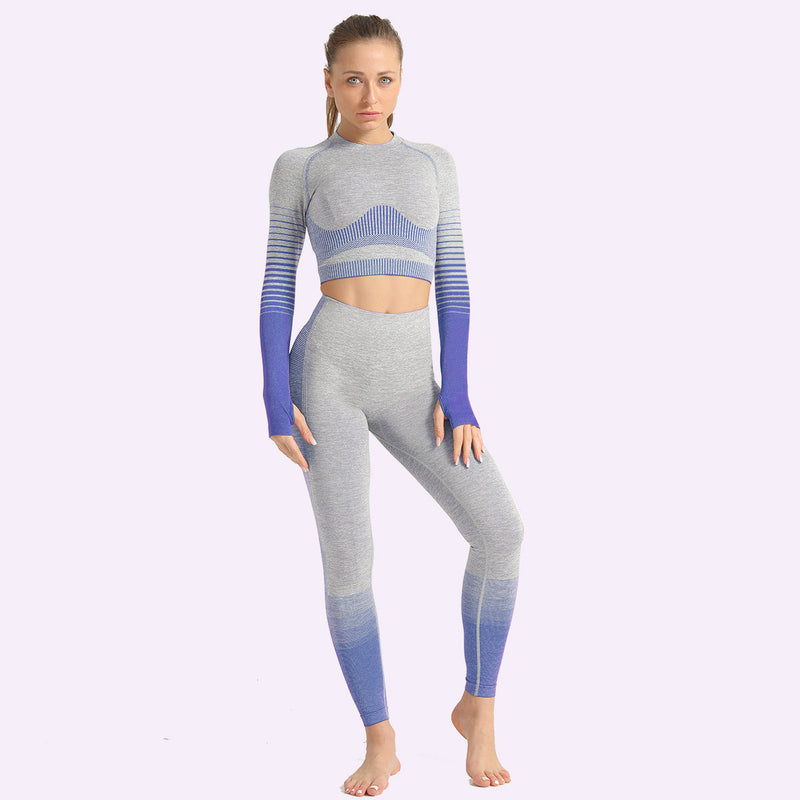 Sexy Women Yoga Sets Gym Fitness Athletic 2 Pcs Sports Suits Set Pants Leggings Sportswear