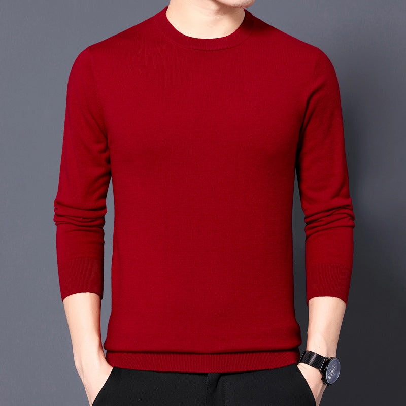 Round neck slim fit sweater