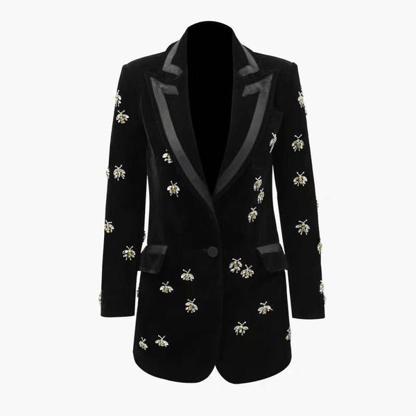 Velvet style blazer men