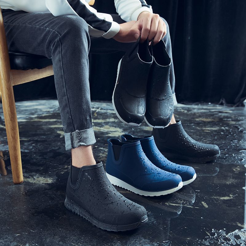 Men's Waterproof Non-slip Outdoor Soft Rubber Sole Rain Boots
