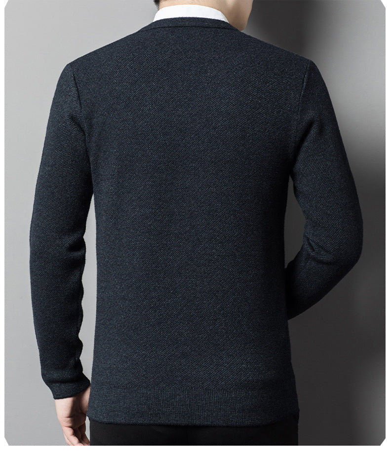 Men's Thick Woolen Sweater Middle-aged Business sweater
