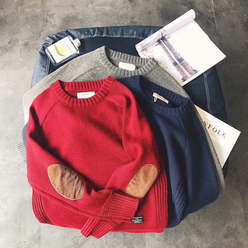 Slim Men's Knit Bottoming sweatshirt