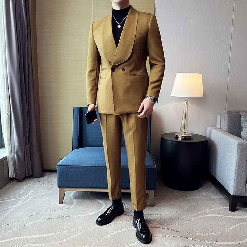 Double Breasted Men's Casual Suit