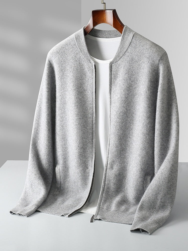 Round Neck Men's Cardigan Coat