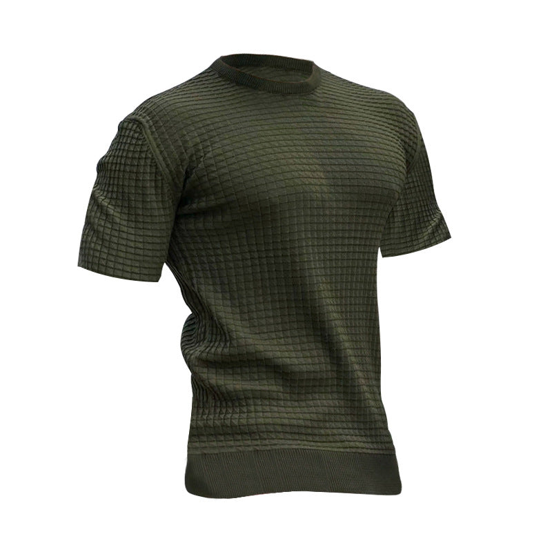 Men's Round Neck Stretch Casual T-Shirt