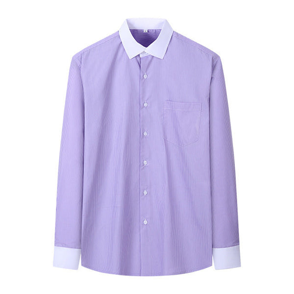 Men's Casual American-style Long-sleeved Striped Shirt